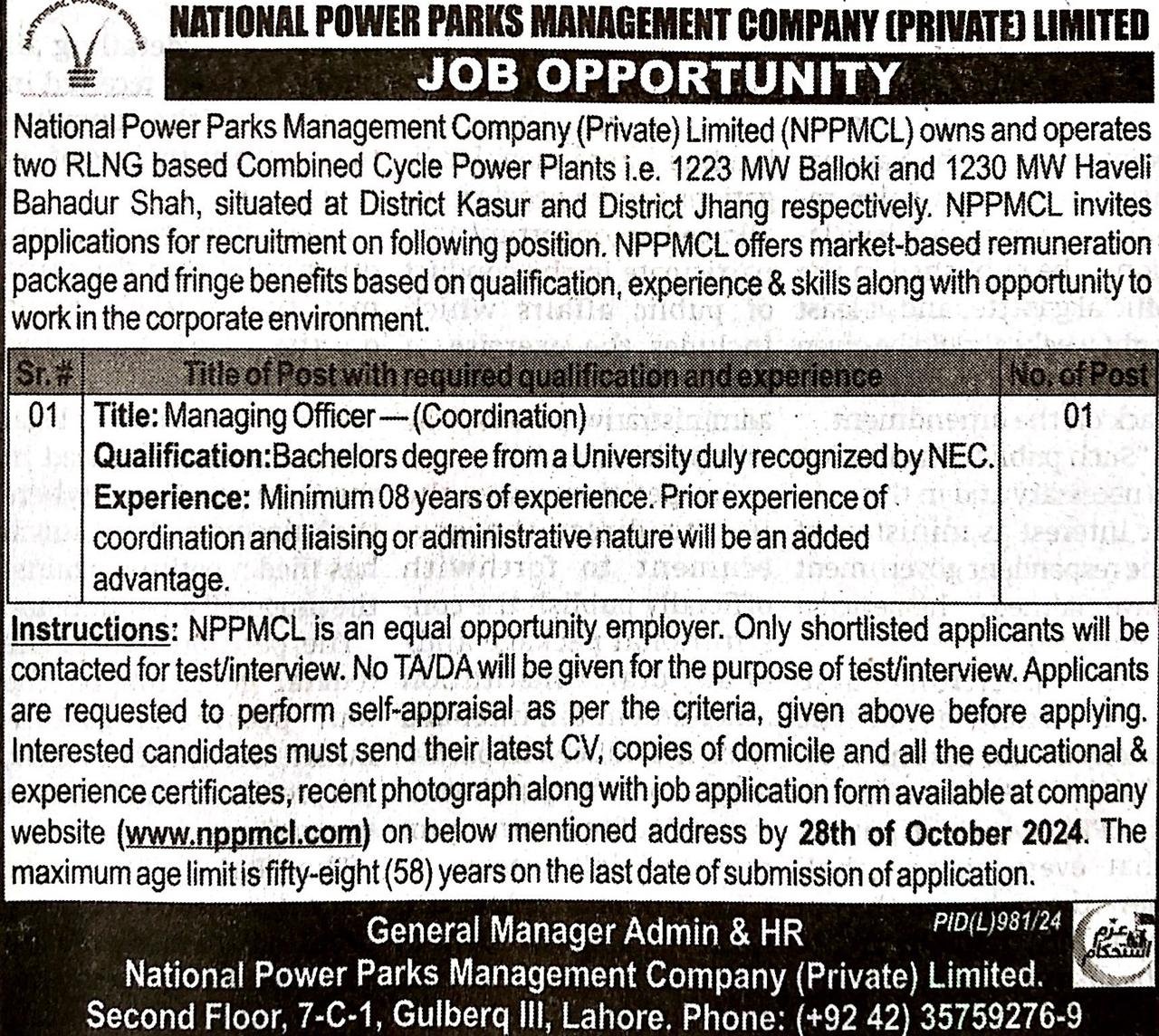 Managing Officer 
